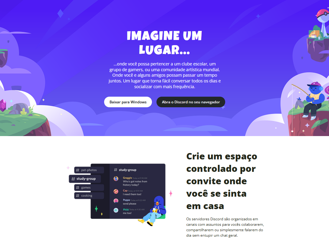 Capa Layout responsivo Discord